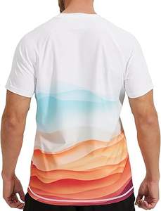 Fabricante de Ropa 80% Poliéster, 20% Elastano, Camisetas de Manga Corta con Cuello Redondo y Estampado Moderno para Hombre, Atuendo Playero - Product Image 6