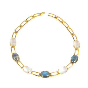 Collar chapado en oro clásico de moda, collar de plata de ley 925 con amatista y piedras múltiples para regalo de fiesta de compromiso, joyería - Product Image 3