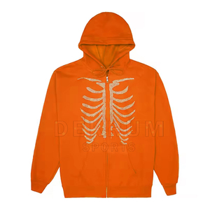 Sudadera con Capucha de Moda para Hombre, Invierno, con Pedrería, Logotipo Personalizado Impreso, Algodón Terry, Color Sólido, Diseño Transpirable, Alta Calidad - Product Image 1
