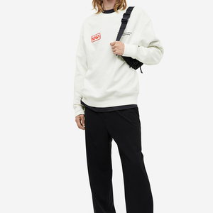 เสื้อสเวตเตอร์คอกลมผ้าฟลีซแขนยาวของผู้ชายเสื้อสเวตเชิ้ตของผู้ชายแบบไม่มีฮู้ด - Product Image 3