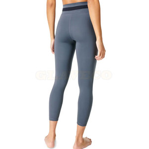 กางเกงโยคะผู้หญิงแบบใหม่สั่งตัดได้ สีพื้น ผ้าสแปนเด็กซ์/โพลีเอสเตอร์ แห้งเร็ว ระบายอากาศดี ไร้ตะเข็บ ผลิตในปากีสถาน ยืดหยุ่น - Product Image 4