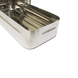 Caja personalizable de acero inoxidable para instrumentos quirúrgicos, bandeja manual de riñón para prácticas dentales, caja Holloware - Product Image 6