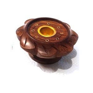 Hot Selling Brown Polished Arabic Pyramid Incense <b>Burner</b> Acacia <b>Wood</b> Bakhoor Holder <b>for</b> Home or Party Fragrance Religious Use - Product Image 1