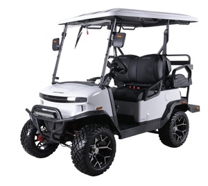 Voiture de golf électrique de luxe à 2 places avec cadre robuste, batterie au lithium, pneus durables, autonomie de 60 à 100 km, pour villas et parcs d'activités - Product Image 2