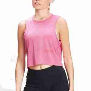 Débardeur court de fitness pour femme, personnalisé, en mélange polyester/coton, séchage rapide, respirant, côtelé, haute qualité, toutes couleurs - Product Image 1