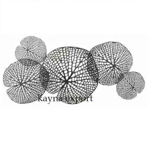 Ancy-arte decorativo de pared de metal con acabado dorado a granel, decoración de pared redonda con acabado práctico para uso en el hogar y el hotel a precios baratos - Product Image 5