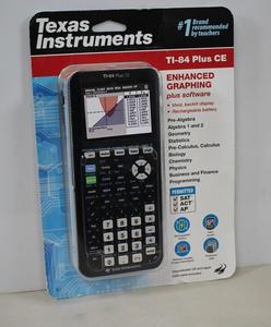 Nouvelle calculatrice graphique TI-84 Plus CE avec écran couleur, batterie rechargeable, appareil mathématique éducatif pour l'école et les études - Product Image 1