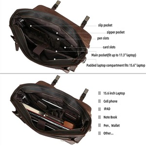 Premium Quality Genuine Side Buffalo <b>Leather</b> Briefcase Messenger <b>Bag</b> High Quality Full Grain Water Buffalo <b>Leather</b> - Product Image 4