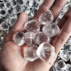 Quartz clair naturel cristal Tumble pierre précieuse blanc ovale décoration de la maison GIA certificat sculpté minéral minéral pierre précieuse de guérison - Product Image 3