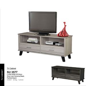 Meuble TV pliable solide SU3577 en bois aggloméré MDF moderne, rangement haute durabilité, mobilier de salon, bureau à domicile - Product Image 1