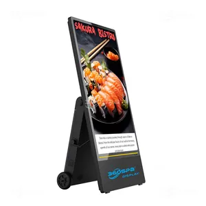 360SPB OPO55 Floor Standing Android Portable Digital Signage Advertising Player Mall 55 Inch Screen Advertising Kiosk