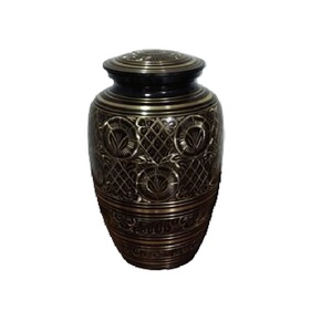 Nueva llegada de urna de cremación de aluminio y metal con diseño de Meenakari contenedor de tamaño completo para cenizas funerarias forma de tamaño personalizado - Product Image 2