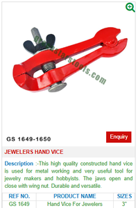 Joyeros Hand Vice GS 1649 Herramientas de joyería para joyeros - Product Image 2