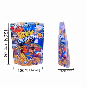 Stock Smell Proof Resealable Holographic Exotic Die Cut Zip Lock Stand up Mylar Bags <b>Box</b> - Product Image 3