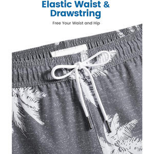 Pantalones cortos estampados para hombre con tela ligera transpirable antiarrugas, decoración de encaje con logotipo personalizado para ropa de calle, marca informal - Product Image 5