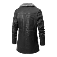 Blouson aviateur en cuir chaud d'hiver Doublure en peau de mouton véritable Fermeture éclair Taille personnalisée Style moto avant debout