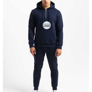 Survêtement athlétique 2 pièces décontracté à fermeture éclair complète pour hommes, jogging, survêtement, ensemble de sport d'entraînement - Product Image 3