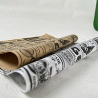 Papier d'emballage pour hamburgers, gâteaux, résistant à la graisse, de qualité alimentaire, personnalisé, résistant à l'huile, emballage pour restauration rapide, pizza, en-cas, pain, anniversaire, chocolat