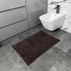 Tapis de bain en microfibre doux et absorbant, antidérapant, lavable en machine, motif ananas et café, 50x50 cm - Product Image 2