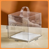 Vente en gros Mini boîtes de cuisson carrées en plastique transparentes de luxe 15X15X15 Récipients alimentaires jetables personnalisés pour gâteaux et cadeaux