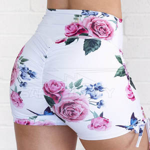 Pantalones cortos de Yoga sin costuras para mujer de cintura alta personalizados, transpirables, a prueba de sentadillas, levantamiento de glúteos, pantalones cortos de entrenamiento para gimnasio, precio al por mayor - Product Image 4