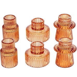 Latest Vintage Etched Glass <b>Tealight</b> <b>Holder</b> Unique Metal Decorative Votive Candle Jar for Wedding Home Interiors Christmas Decor - Product Image 2