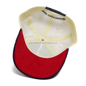 High Quality Custom Design Two-Tone 5-Panel Baseball Cap <b>Navy</b> White 3D Raised Embroidery Logo Lace Printed Sports Outdoor <b>Hat</b> - Product Image 5