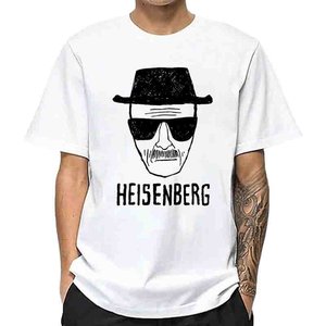Người Đàn Ông Thời Trang Giản Dị Chất Lượng Hàng Đầu Ngắn Tay Áo 100% Cotton Lỏng Heisenberg In Áo Thun Casual Mens Áo Thun Mát Mùa Hè Người Đàn Ông Tops - Product Image 2