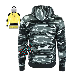 Combinaison de moto unisexe camouflage personnalisée, coupe-vent, grande taille, avec rembourrage homologué CE, polyester/coton, anti-UV, respirante - Product Image 2