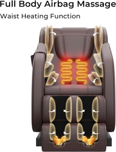 Sillón de Masaje de Estilo Moderno, Reclinable de Gravedad Cero, Masaje Shiatsu, Control por Voz, Cromoterapia, Capacidad de Peso en Libras - Product Image 3