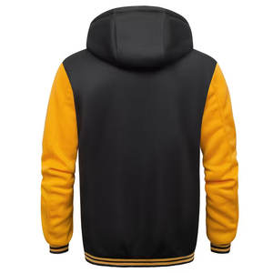 Blouson universitaire premium unisexe avec logo brodé sur la capuche, style universitaire tendance, streetwear, en toile 100% coton matelassé - Product Image 2