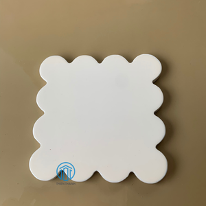 Elegance Lacquer <b>Coaster</b> Customize Color Scallop <b>Table</b> <b>Coaster</b> Mdf For <b>Table</b> Decor - Product Image 2