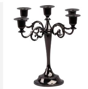 Candelabros de Metal con revestimiento negro de 3 brazos de lujo del proveedor de fabricación india para la decoración de la sala de estar del hogar otros candelabros linternas - Product Image 3