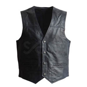 Respirant hiver chaud hommes gilet en cuir tenue décontracté prix raisonnable hommes gilet en cuir - Product Image 1
