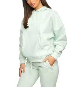 Nouvelle couleur, survêtement d'hiver décontracté pour femmes adultes, personnalisé, écologique, respirant, streetwear, uni, avec strass, en coton, service OEM - Product Image 3
