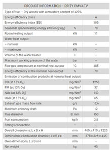 Cheminée à bois autoportante de 95 kg, poids net, design moderne et élégant d'origine bulgare, vendeur à prix raisonnable - Product Image 2