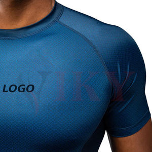 Camiseta de Protección Solar Azul Ligera con Precio de Mayoreo, Producto Nuevo y Moderno, Camiseta de Protección Solar para Adultos de Poliéster/Nailon con Impresión por Transferencia de Calor - Product Image 5