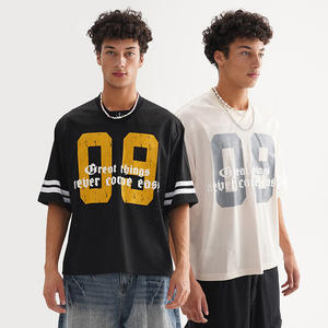 Camiseta SI personalizada de gran tamaño con estampado de camiseta de fútbol Unisex Vintage, ropa de calle, camiseta de gran tamaño para hombre, camiseta de malla - Product Image 2