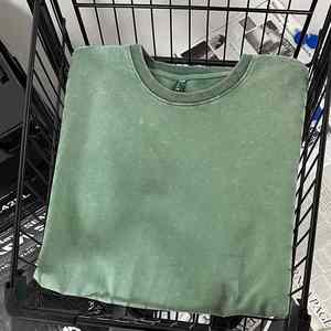 T-shirt vintage 100% coton délavé à l'acide unisexe avec logo personnalisé T-shirt vintage long et respirant en polyester/coton - Product Image 5