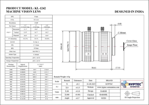 Objectif de vision industrielle 35 mm avec 25 mégapixels et format d'objectif de 1,1 pouces conçu pour les systèmes d'inspection automatisée précise - Product Image 2