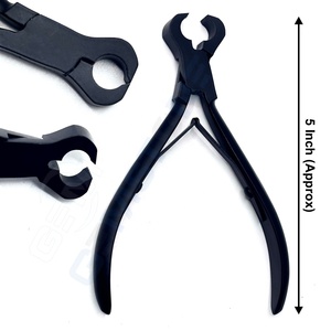 Pince coupante professionnelle pour extensions de cheveux |   Outil de coupe pour liaisons kératiques |   Coupe-extension de cheveux Fusion noir - Product Image 1