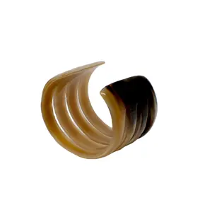 Brazalete Vintage de Cuerno de Vaca/Toro y Brazalete de Cuerno de Búfalo para Mujer - Color Natural, Pulseras de Regalo - Product Image 1