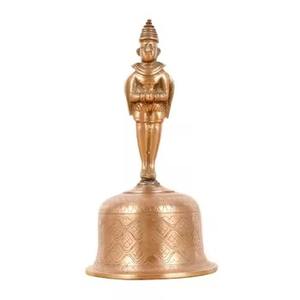 Campana de mano de latón duradera de alta calidad con mango de nuevo diseño Campana de peón de metal elegante para oficina Escuela Templo Hotel y uso diario - Product Image 1