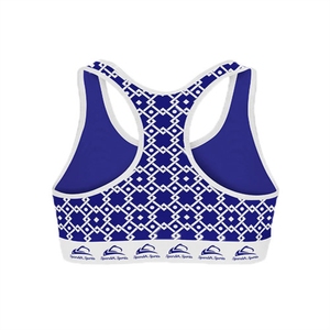 Venta al por mayor de mujeres de cuello redondo Yoga Sports Bra Top acanalado de tiras de cuatro vías sujetador elástico en tallas grandes diseño ligero - Product Image 3