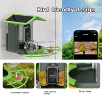 Mangeoire à oiseaux intelligente avec caméra, alimentée par énergie solaire, identification IA, capture automatique, contrôle via application Wi-Fi, station d'observation des oiseaux en extérieur, OEM ODM