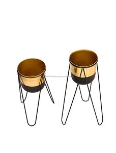 Precio al por mayor de la maceta de trípode para interiores y exteriores de jardín de dos tonos hecha a mano - Product Image 3