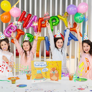 Carte de vœux pop-up créative avec design animé 3D, son et mouvement, thème gâteau <span class=keywords><strong>hamster</strong></span> et rat, pour joyeux anniversaire, avec carte de message et enveloppe - Product Image 6