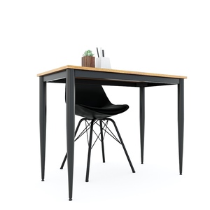 Escritorio Moderno Minimalista en Forma de L de Madera Contrachapada con Revestimiento de Melamina y Patas Cónicas II 100x60cm HBCN002 - Product Image 4