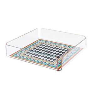 Arabic Calligraphy for Home Living Room <b>Tableware</b> Customizable Gold Bismillah Acrylic Tray Luxury Decorative Serving Tray - Product Image 3