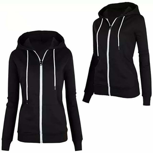 Service OEM, sweat à capuche zippé pour femme personnalisable - Séchage rapide et respirant, style décontracté d'hiver, plusieurs couleurs disponibles - Product Image 4